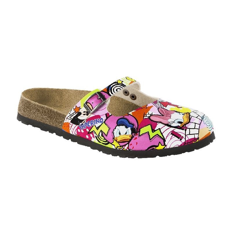 Birki-by-Birkenstock-Maria-clogs-narrow-white-pink-blue-Disney-Birko ...