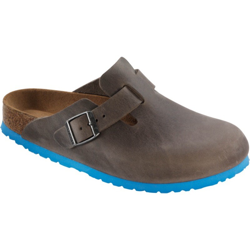 grey birkenstock clogs