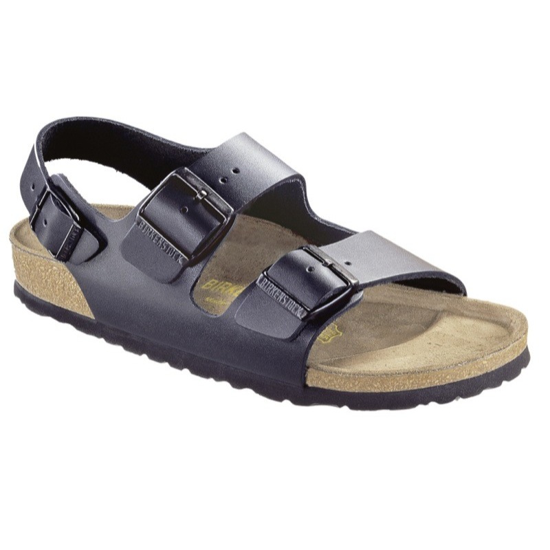 Birkenstock Milano Leather sandals - black brown white blue - Made in ...