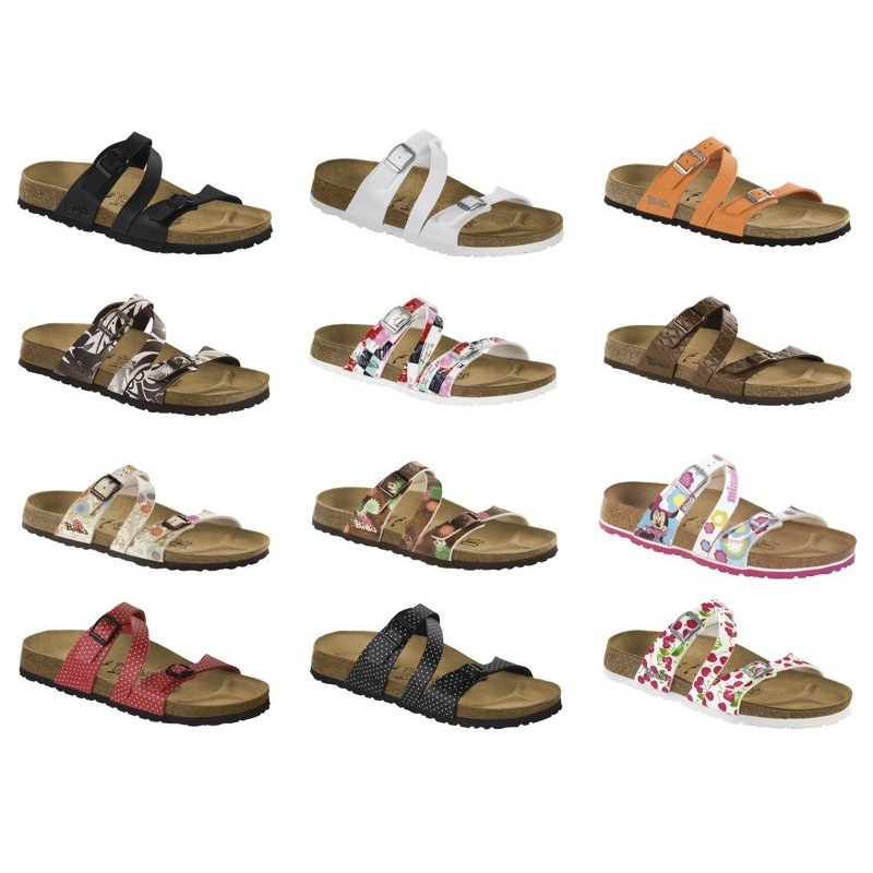 Birki by Birkenstock Salina sandals narrow - black red orange brown ...